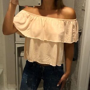Pink Off-Shoulder Top